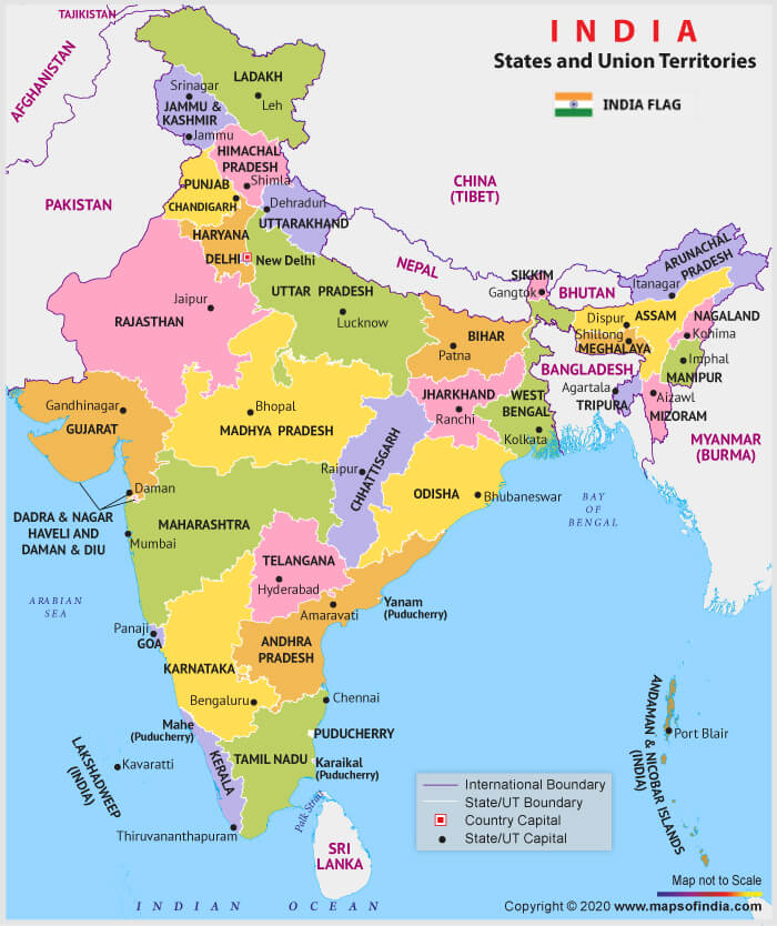 Indian Map by Maps of India 